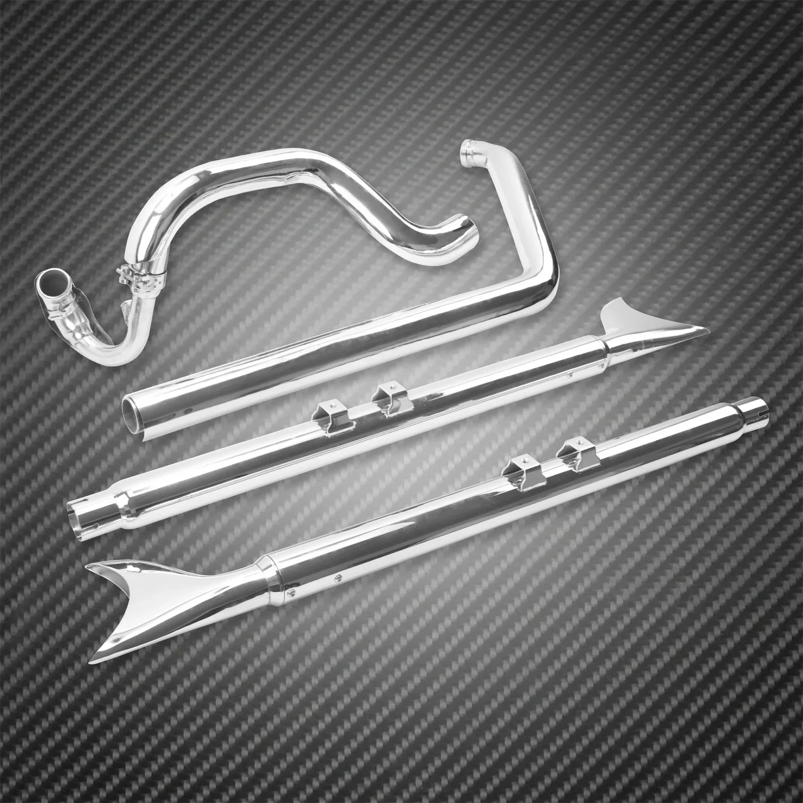 Motorcycle Exhaust Pipe Dual System Chrome For Harley Softail Breakout Slim FLS Fatboy FLSTF Deluxe FLSTN Standard FXST 07-2017