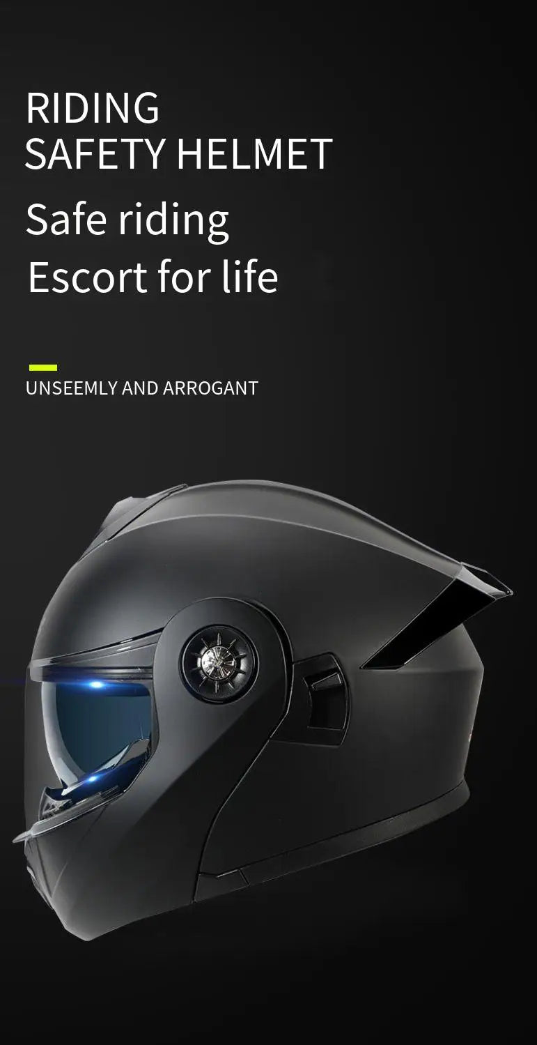 Motorcycle helmet men's and women's face helmet winter and summer motorcycle full helmet double lens four-season universal helme