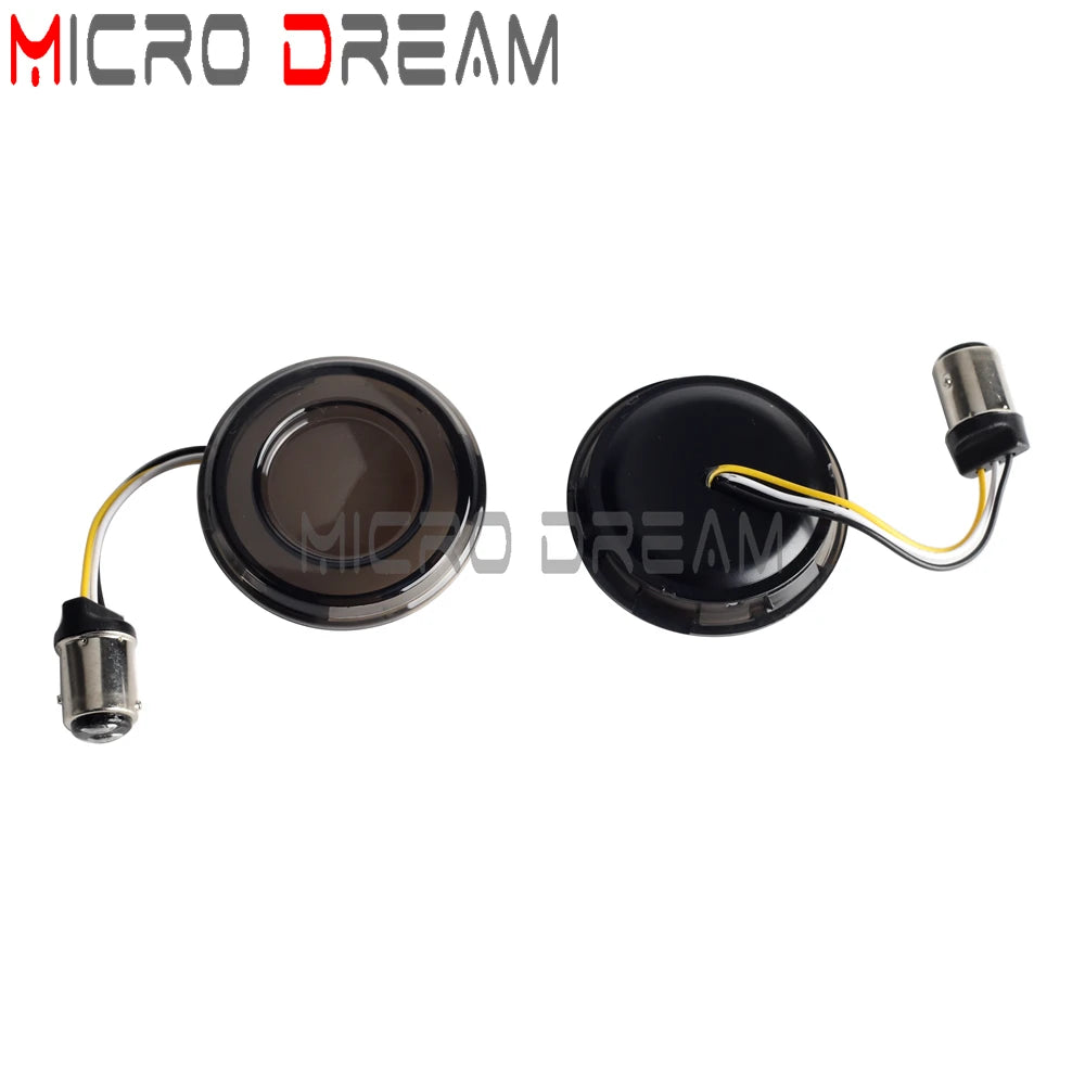 LED Turn Signal Amber Light Bullet Style 1156 1157 Brake Indicator For Harley Dyna Touring Street Glide Road King Sportster