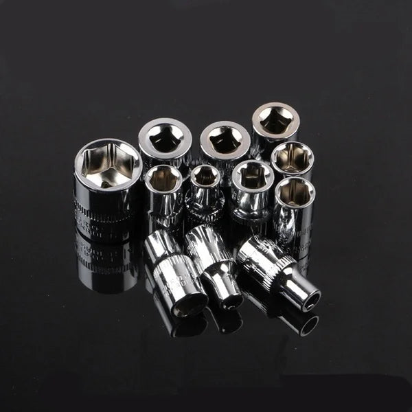 BS1 12 Piece Quick Wrench Barrel Set Motorcycle Bicycle Repair Tool Hardware Auto Boat Car Multi Tool Kit Easy to Carry