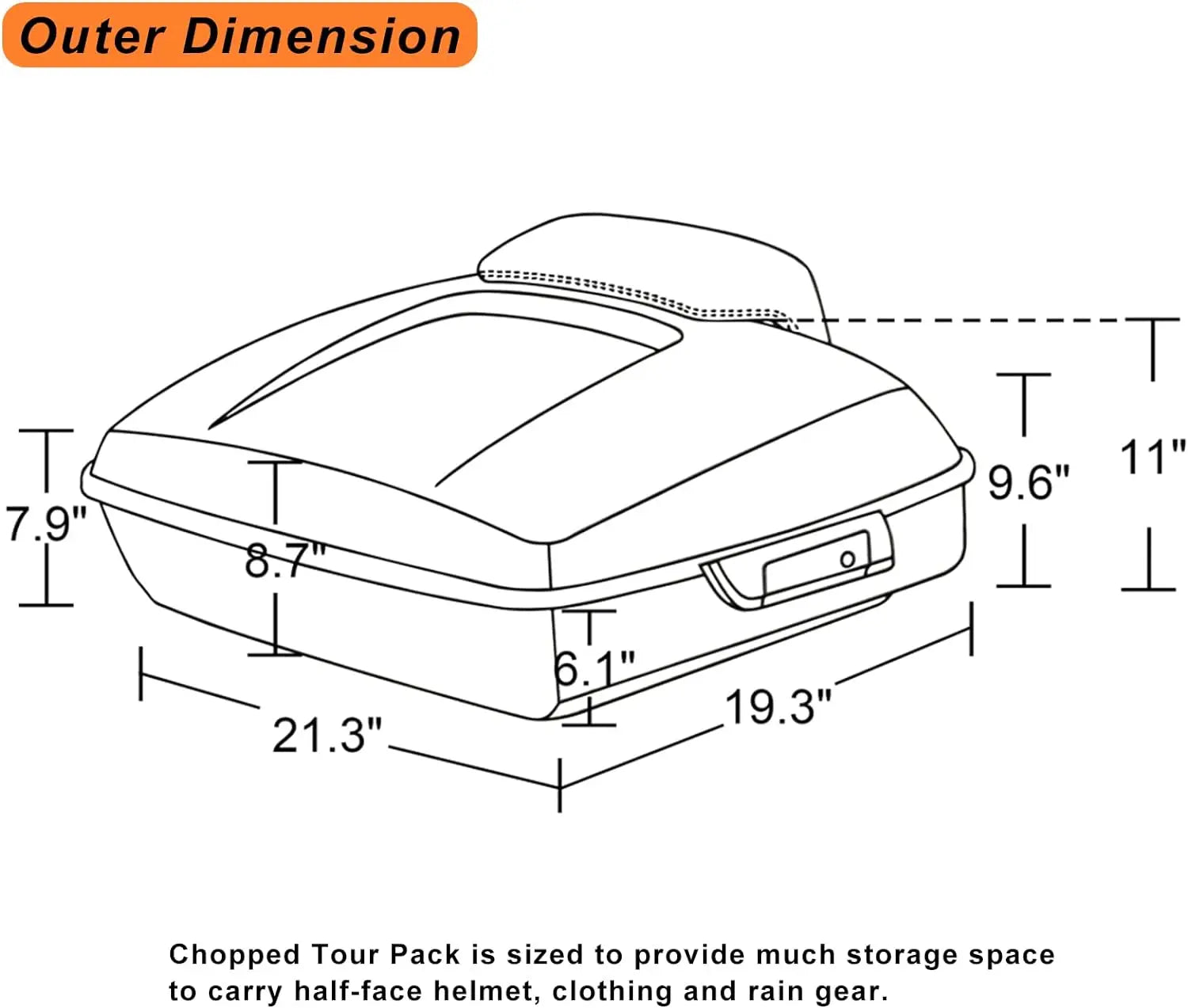 Motorcycle Top Case Box Suitcases Boot Trunk With Luggage Rack For Harley Touring Road King Road Glide Street Glide 2009-2025