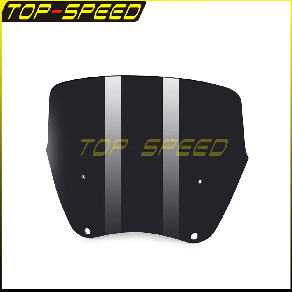 Replacement Headlight Fairing Windscreen Motorcycle Club Style Fairing Windshield Deflector for Harley Dyna 9inch 12inch 15inch