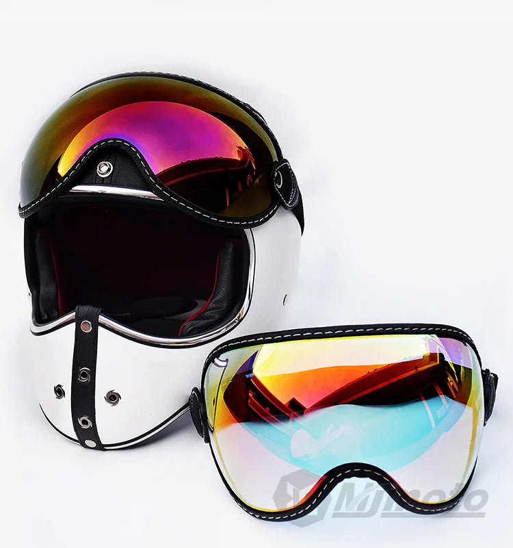 Motorcycle Helmet Glasses Sun Protection Women's Men Moto Glasses Helmet Goggles Anti-Fog Sun Visor Motocross Helmet Eyeglasses