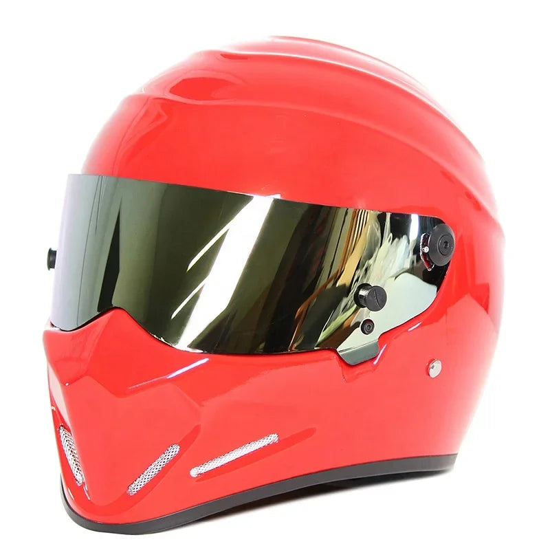 Stylish Retro Motorcycle Riding Safety Helmets Men Motorbike Motocross Racing Full Face Protective Helmet Karting Helmets