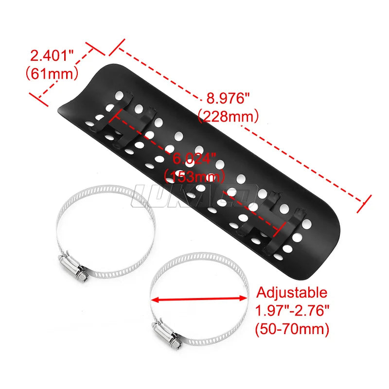 Motorcycle Universal Exhaust Pipe Heat Shield Cover Muffler Protector Guard Accessories For Harley Honda Yamaha Custom