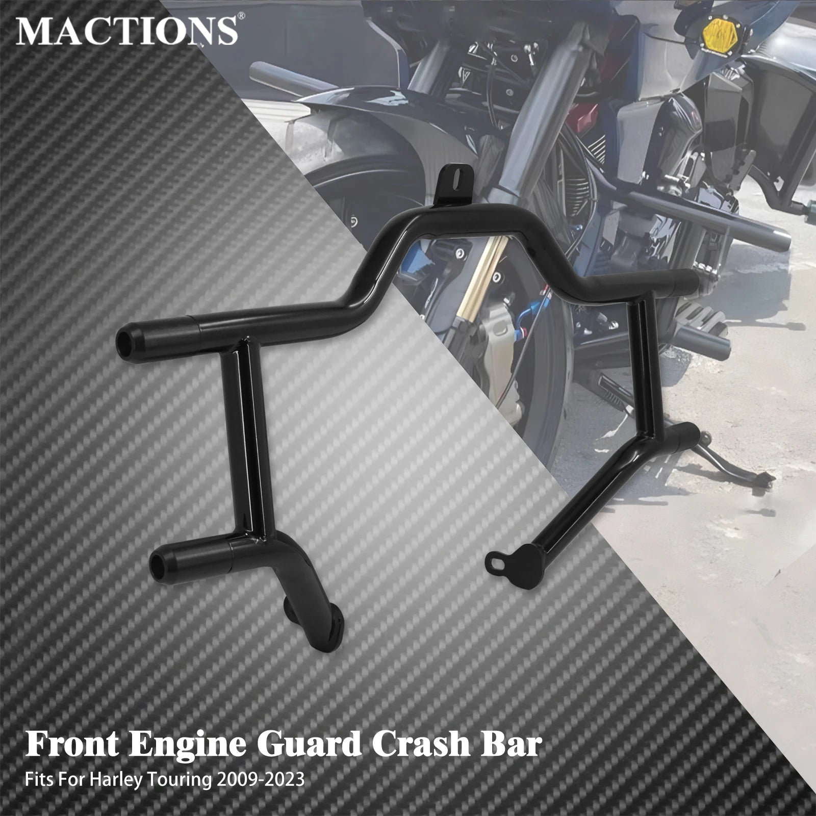 Front Engine Guard Crash Bar Motorcycle Highway Bar Falling Protector For Harley Touring Road King FLHR Street Glide FLHX 09-24