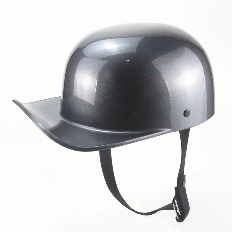 New Baseball Cap Helmet Motorcycle Vintage Retro Helmets Biker Hip-Hop Open Face Scooter Cruiser Chopper Gangster DS Men Women