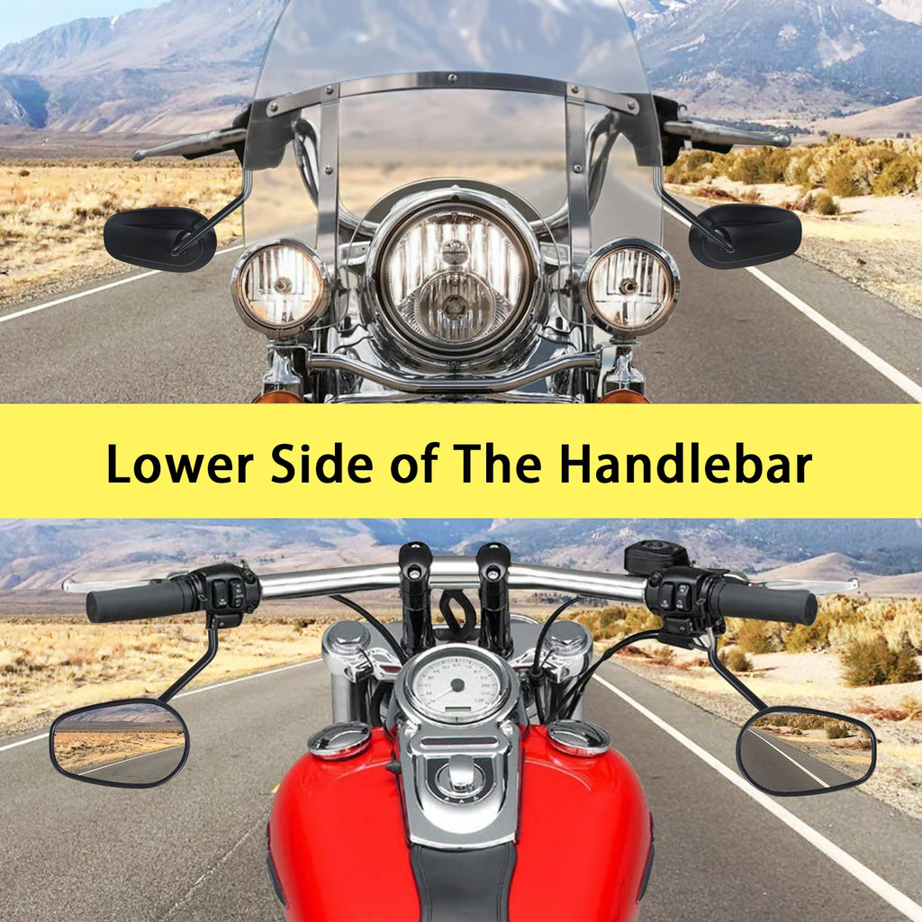 Rear View Mirrors For Harley 1982-2025 Touring Road Glide Electra Glide Road King Street Glide Sportster Dyna Softail Motorcycle