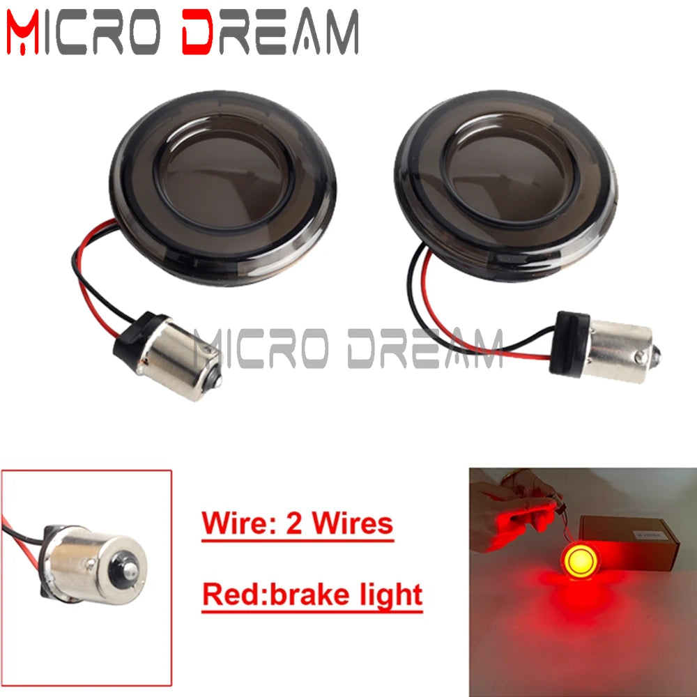 LED Turn Signal Amber Light Bullet Style 1156 1157 Brake Indicator For Harley Dyna Touring Street Glide Road King Sportster