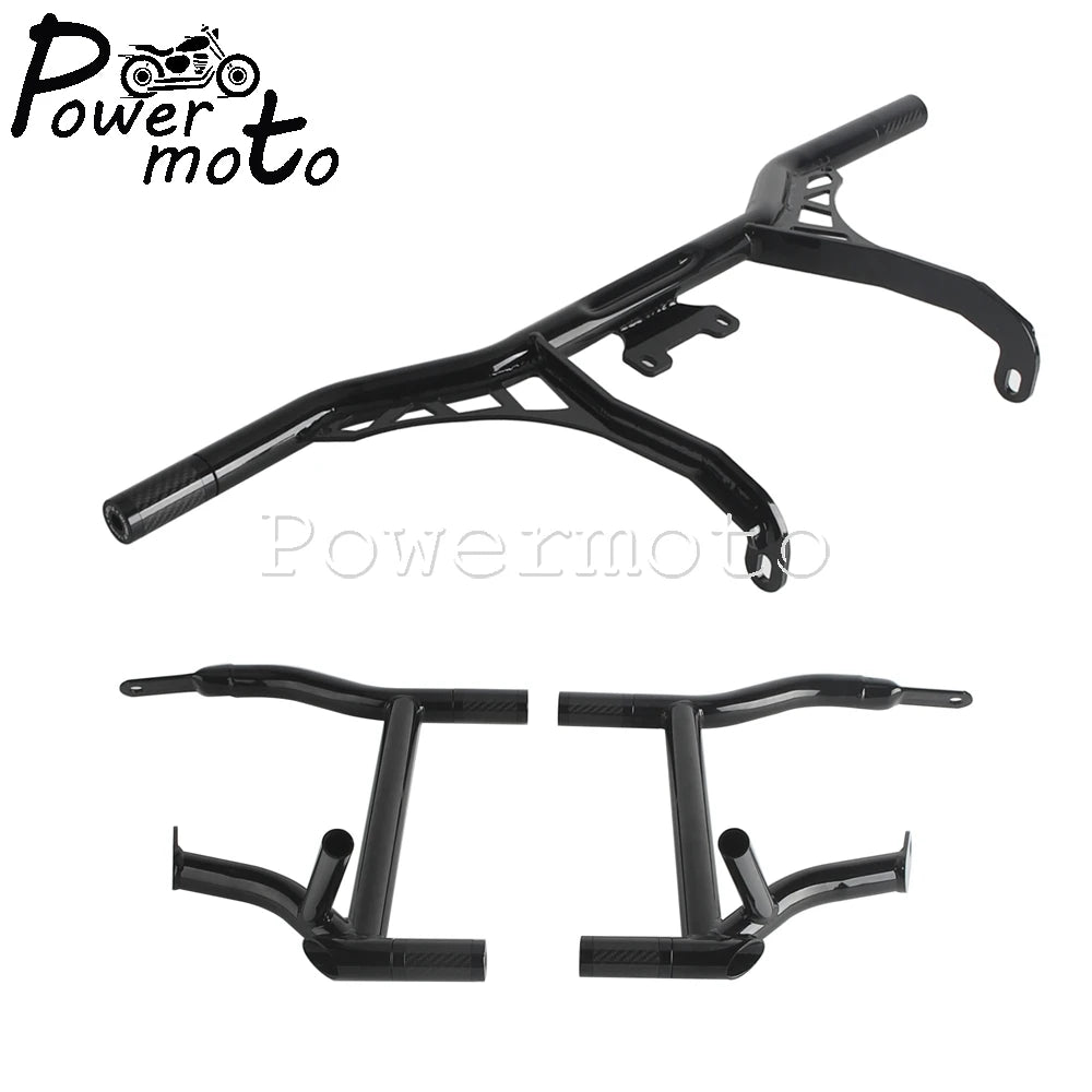 Highway Engine Guard Crash Bar Frame Slider Saddlebag Tip-Over Bar Set For Harley Touring Electra Road Street Glide Road King