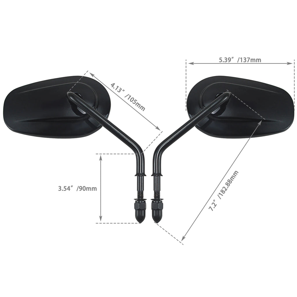 Rear View Mirrors For Harley 1982-2025 Touring Road Glide Electra Glide Road King Street Glide Sportster Dyna Softail Motorcycle