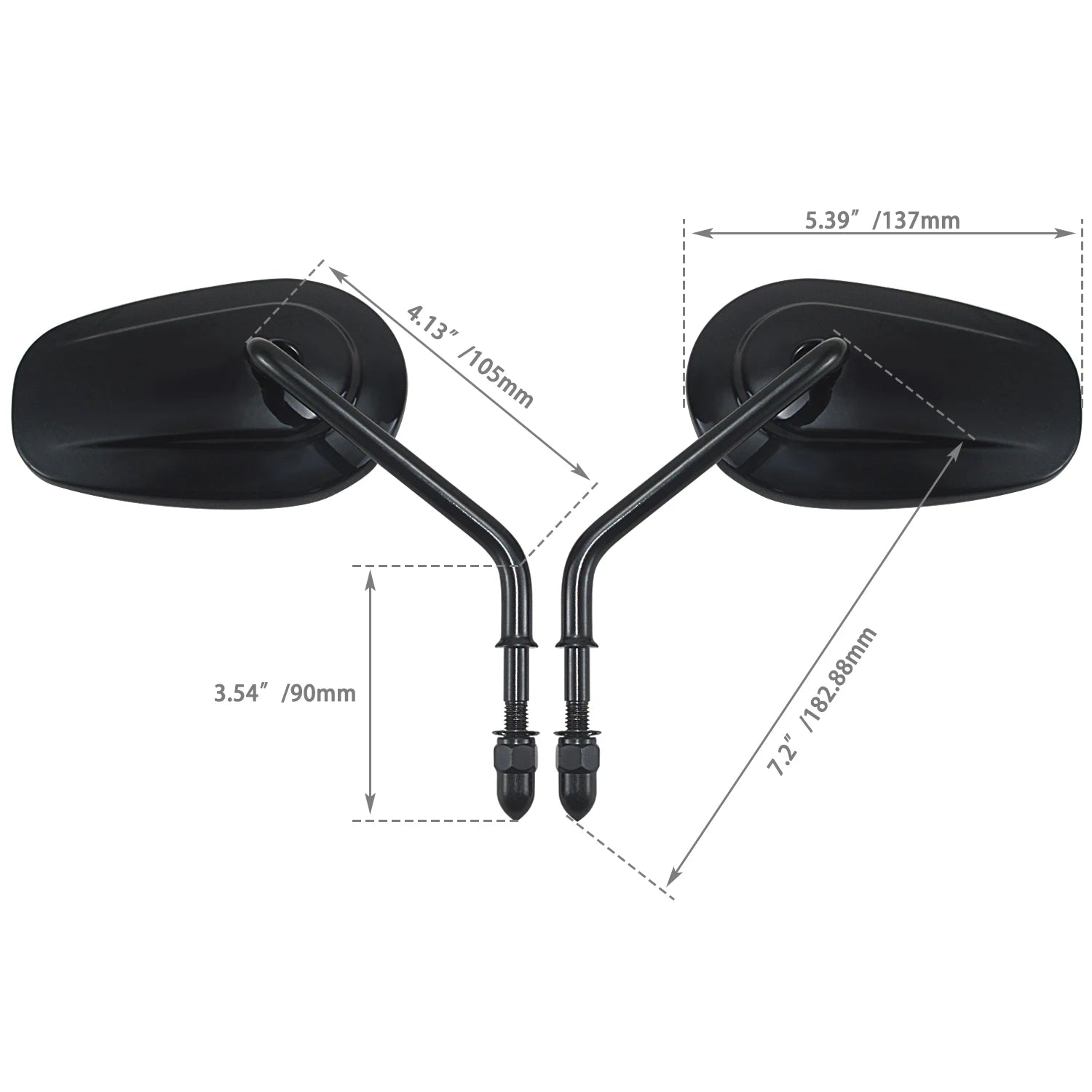Rear View Mirrors For Harley 1982-2025 Touring Road Glide Electra Glide Road King Street Glide Sportster Dyna Softail Motorcycle