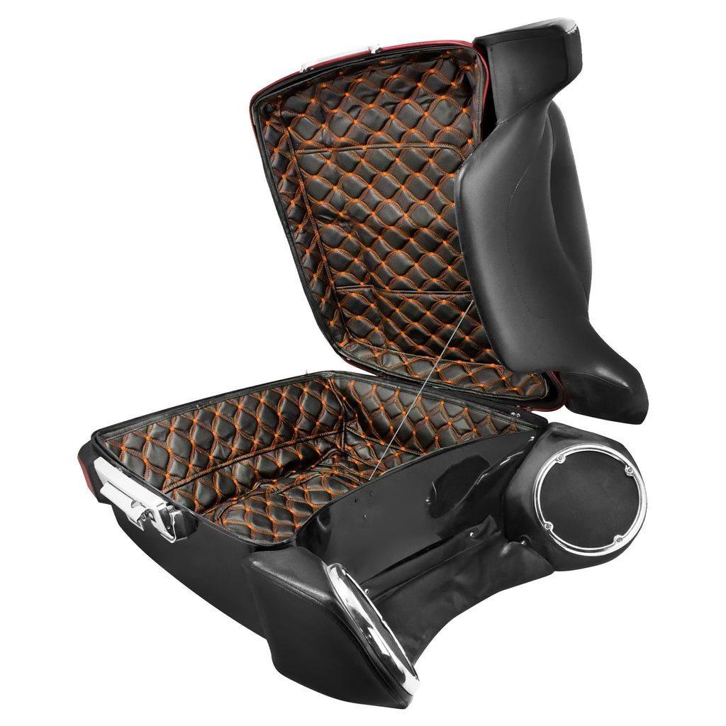 Motorcycle Tour Pak Trunk Carpet Inner Bag Liner Luggage Leather Bags Pad For Harley Touring Road Electra Glide FLHR FLHT 14-23