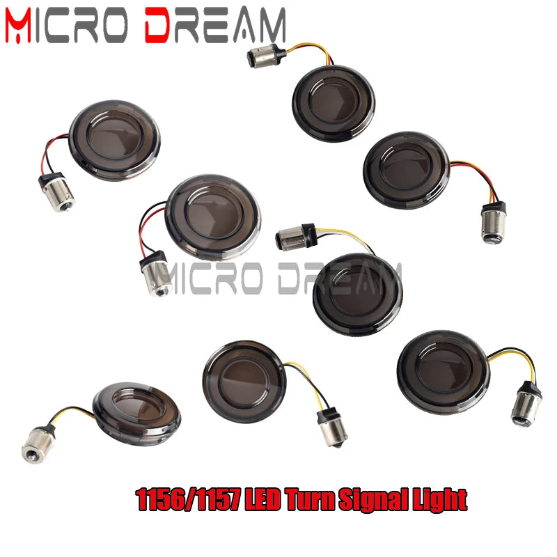 LED Turn Signal Amber Light Bullet Style 1156 1157 Brake Indicator For Harley Dyna Touring Street Glide Road King Sportster