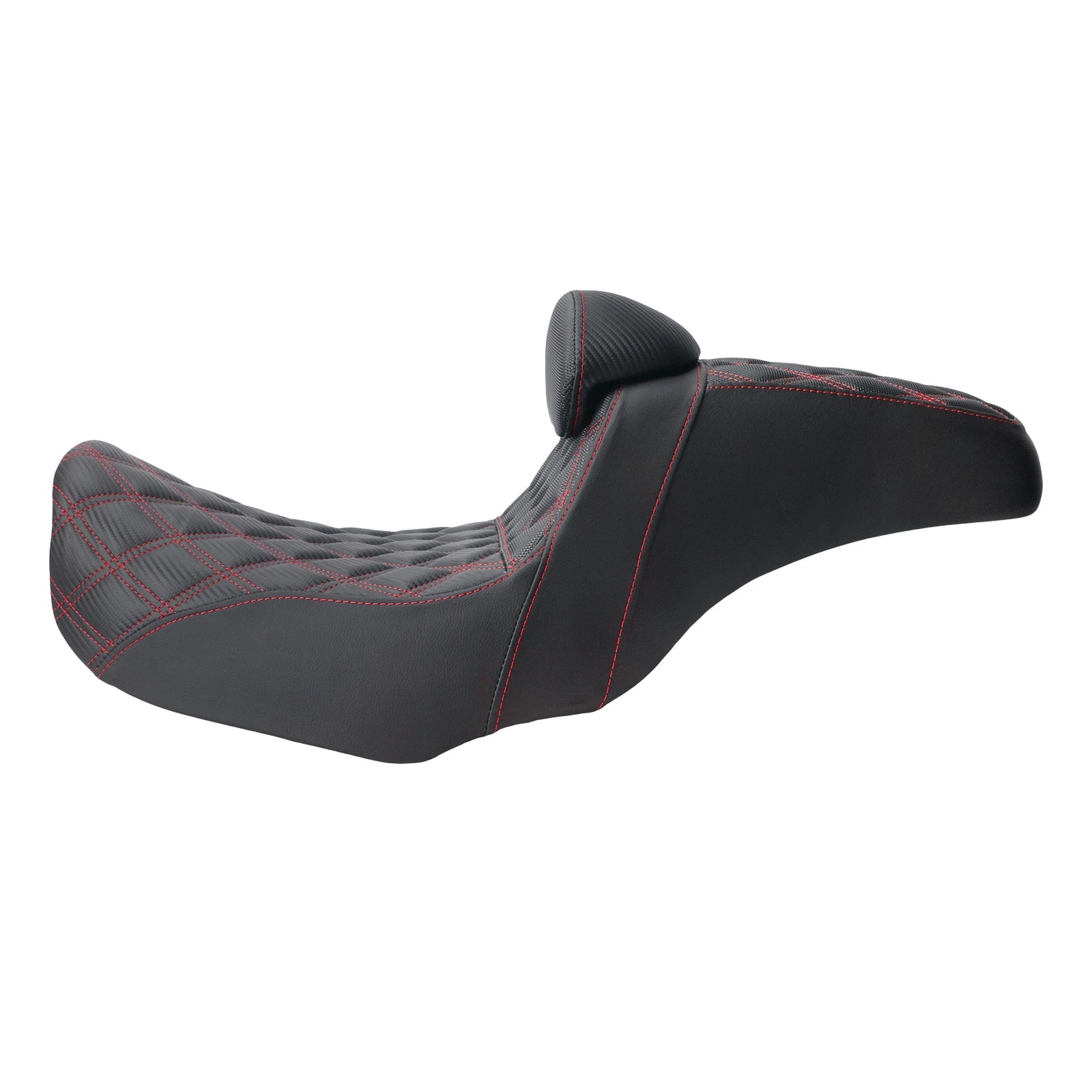 Motorcycle Two Up Seat With Backrest Driver Passenger Saddle Cushions Seat For Harley Dyna Low Rider Fat Bob Street Bob 06-2017
