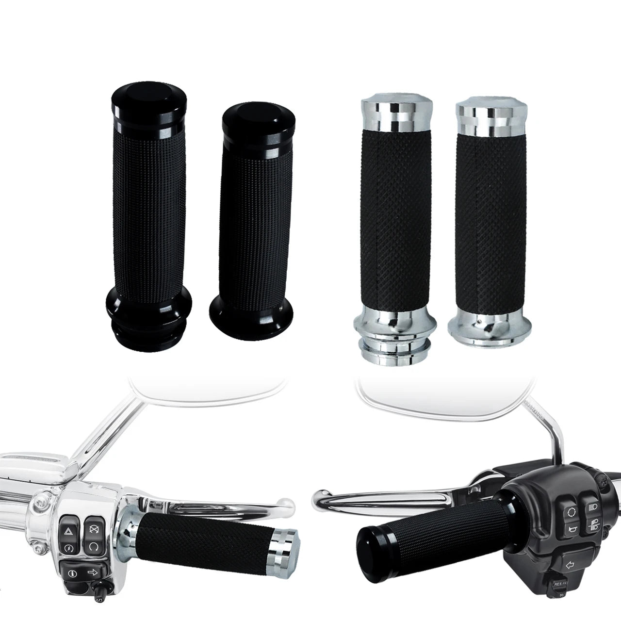 1" Electronic Throttle Handlebar Hand Grips For Harley For Touring For Road Glide 08-23