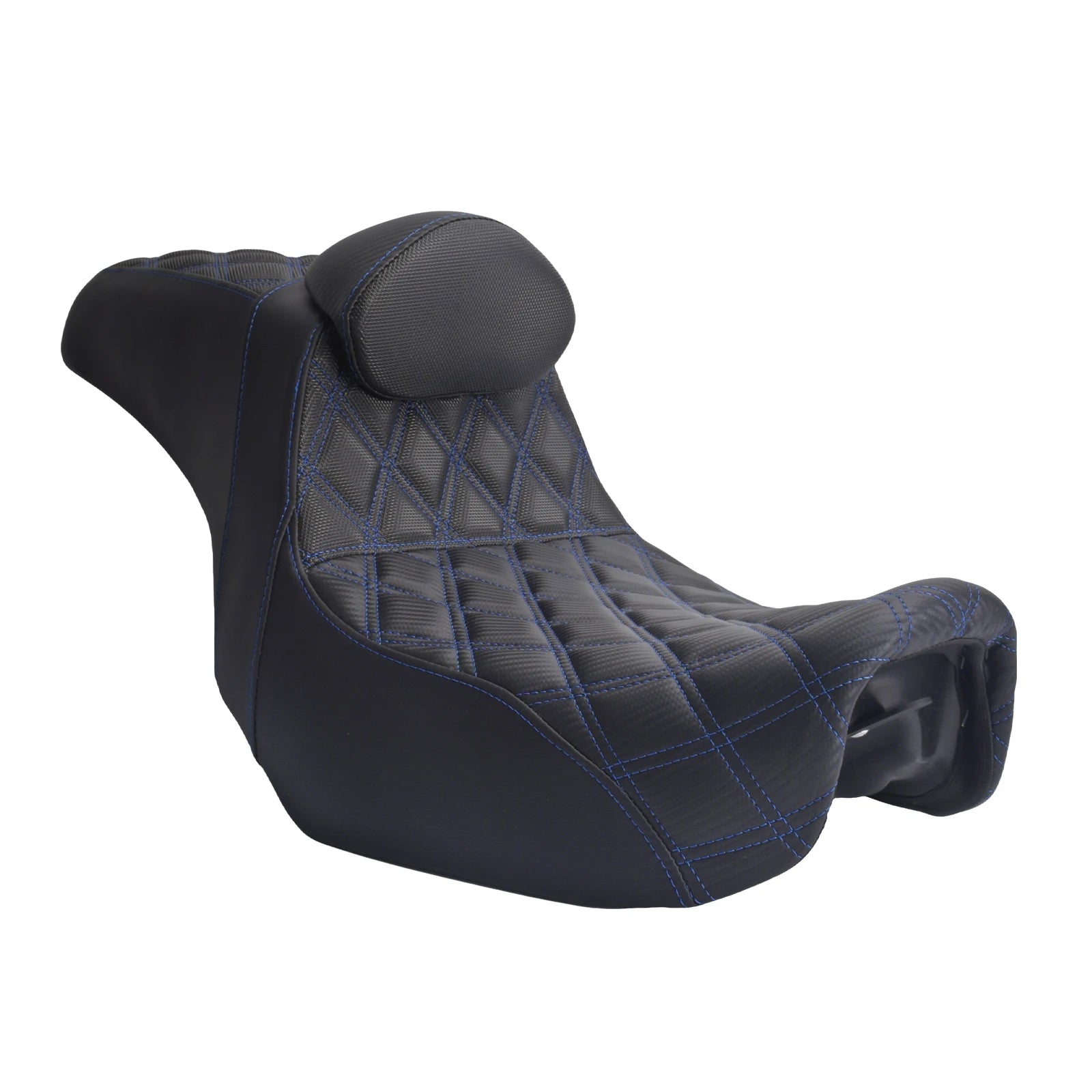 Motorcycle Two Up Seat With Backrest Driver Passenger Saddle Cushions Seat For Harley Dyna Low Rider Fat Bob Street Bob 06-2017