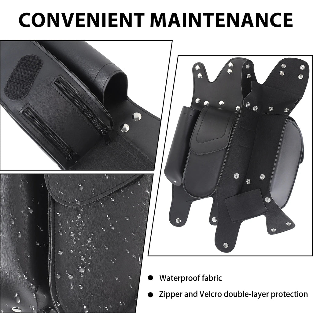 Motorcycle Black Pair Saddlebag Guard Crash Bar Bag Water Bottle Holder For Harley Touring All models
