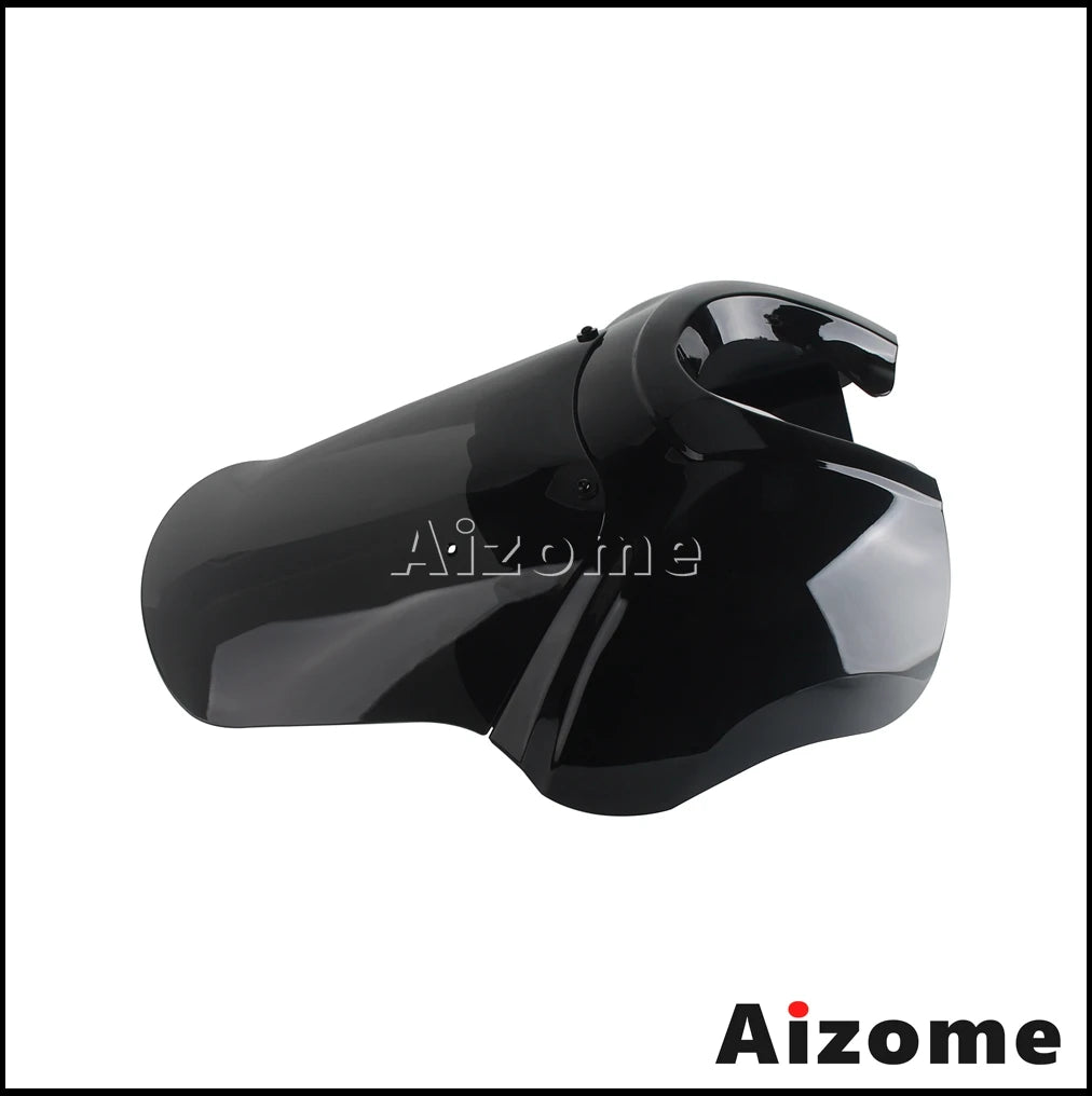 Motorcycle Headlight Fairing W/Outer 15" Windshield Screen &Mounting Relocation Block Kit For Harley Dyna Street Bob Super Glide