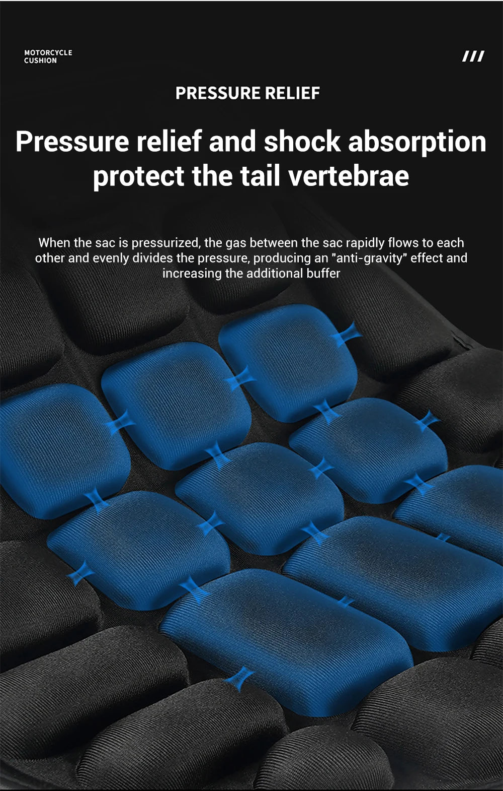 Motorcycle Seat Universal Motorbike Air Pad Cover Foam Soft Comfortable Breathable Seat Covers Mats Motorcycles Electric Bike