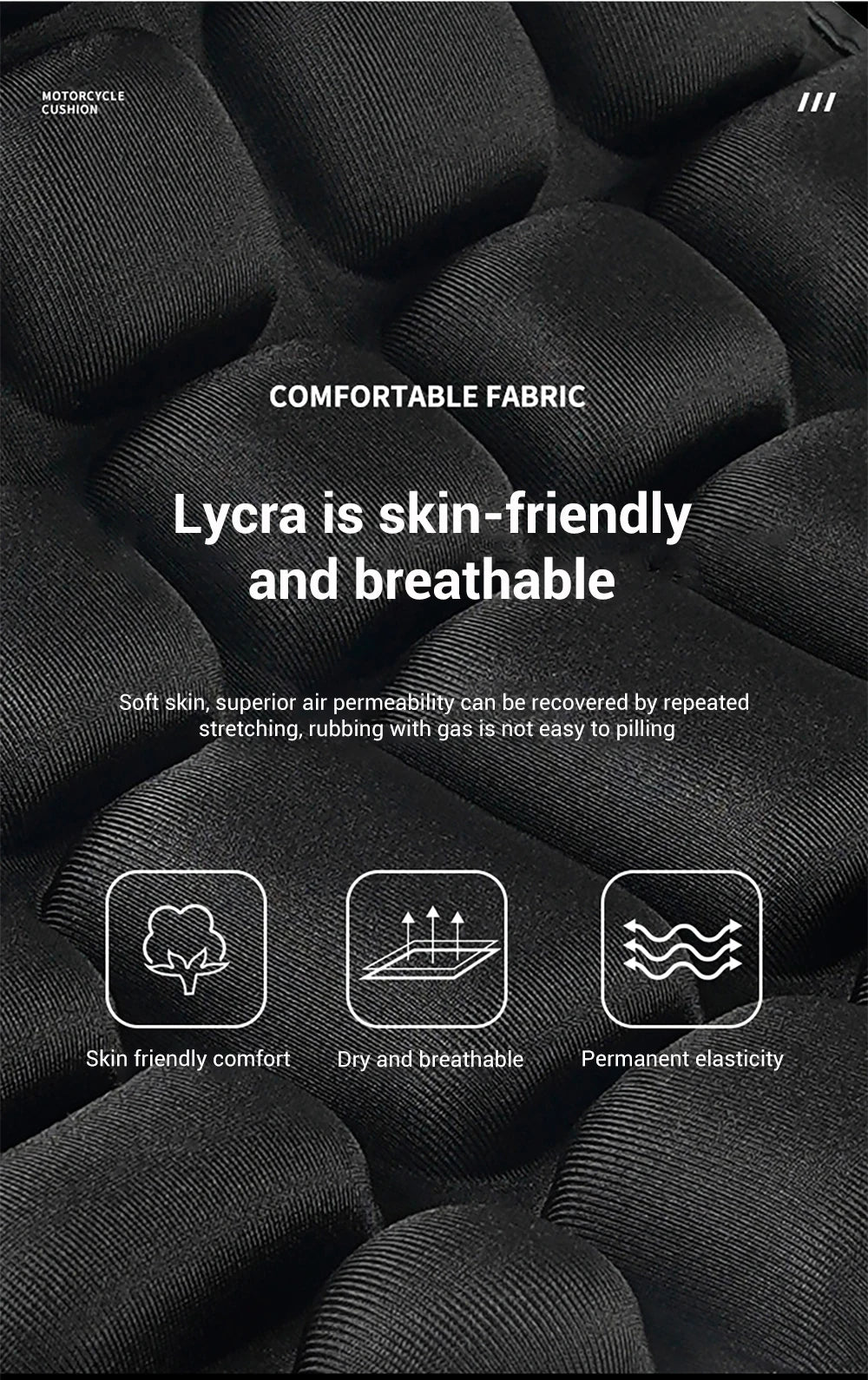 Motorcycle Seat Universal Motorbike Air Pad Cover Foam Soft Comfortable Breathable Seat Covers Mats Motorcycles Electric Bike