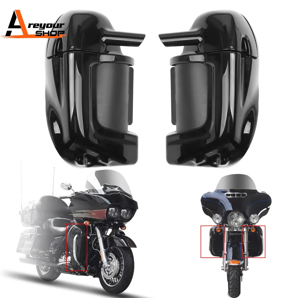 Areyourshop Lower Vented Leg Fairings Glove Box for Harley Road Street Electra Glide 1983-2013