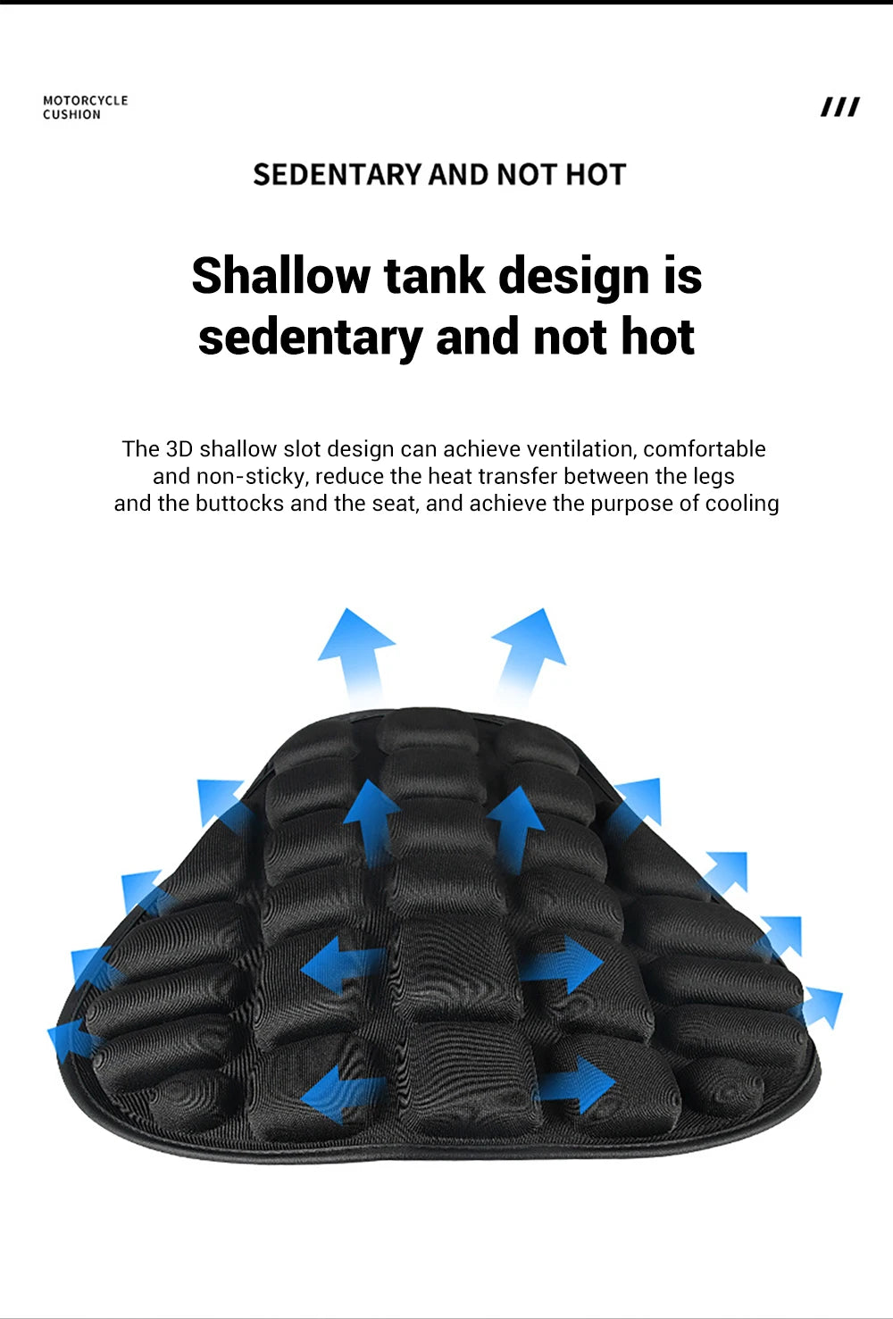 Motorcycle Seat Universal Motorbike Air Pad Cover Foam Soft Comfortable Breathable Seat Covers Mats Motorcycles Electric Bike