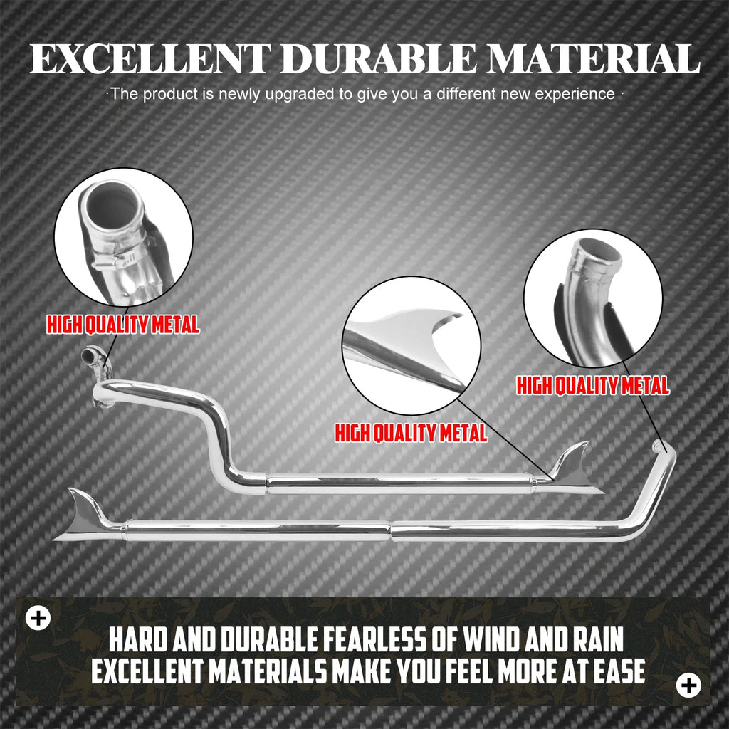 Motorcycle Exhaust Pipe Dual System Chrome For Harley Softail Breakout Slim FLS Fatboy FLSTF Deluxe FLSTN Standard FXST 07-2017