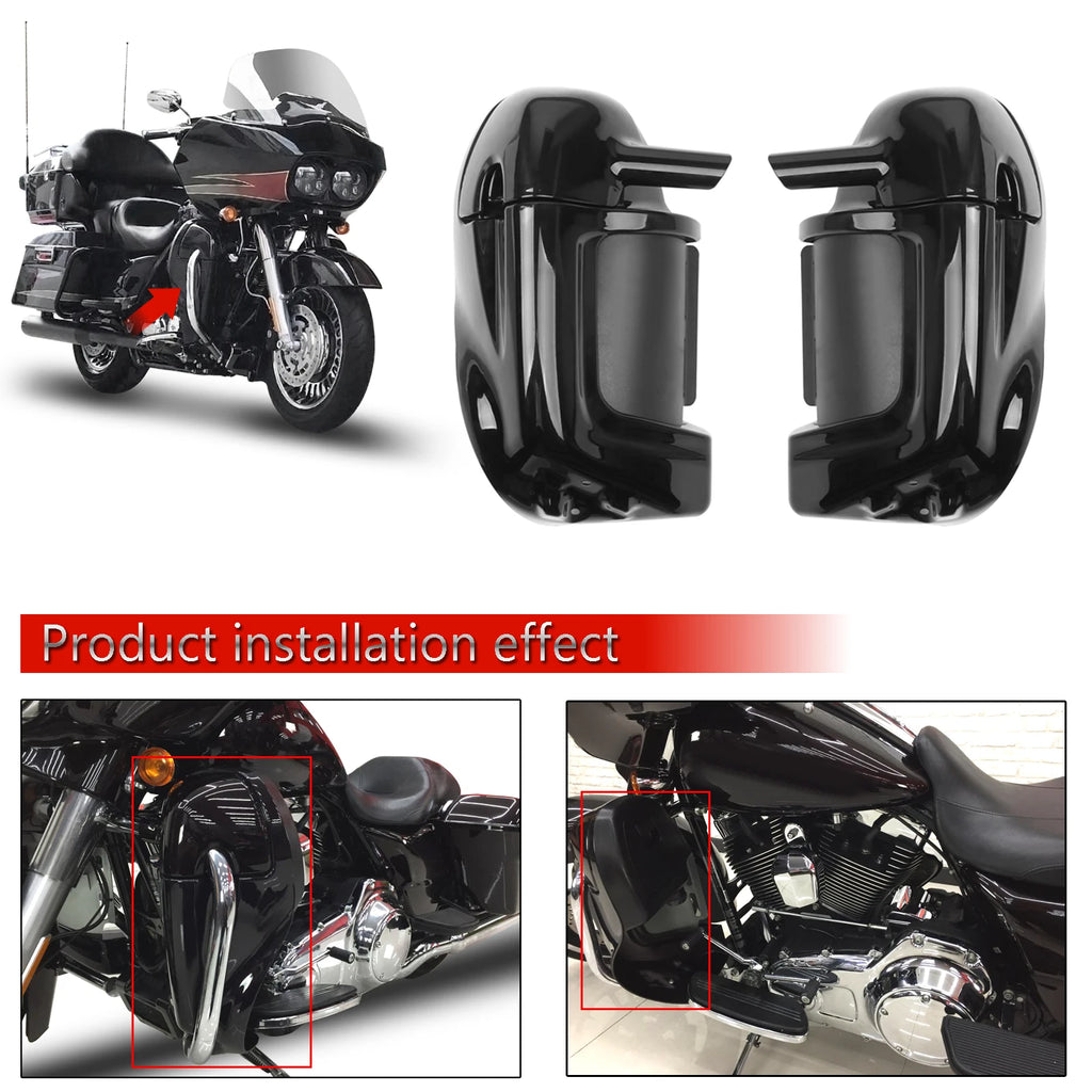 Areyourshop Lower Vented Leg Fairings Glove Box for Harley Road Street Electra Glide 1983-2013