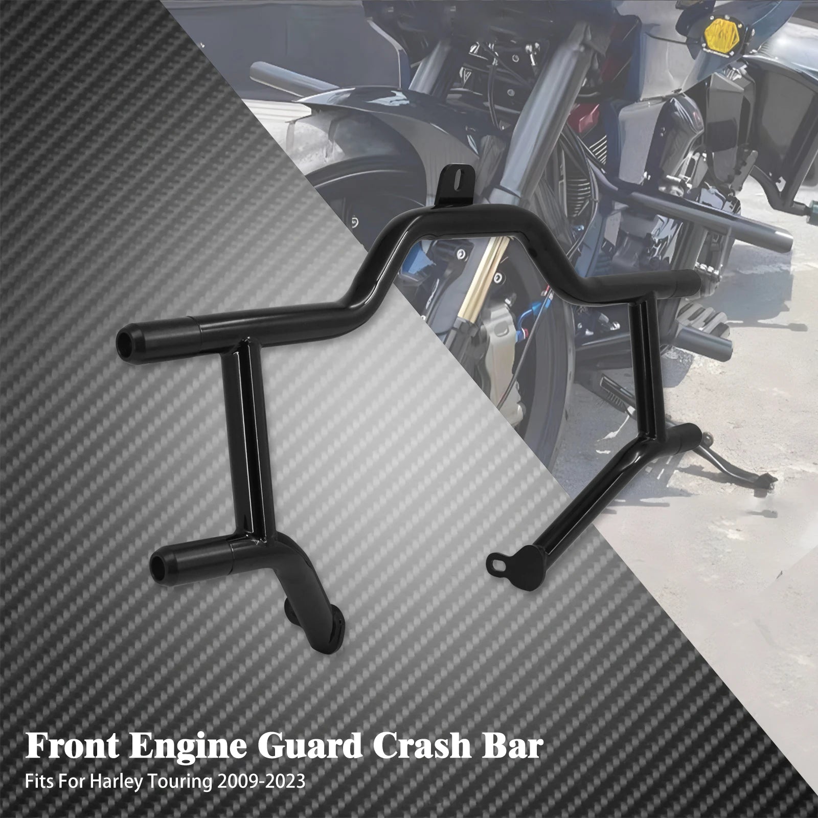 Front Engine Guard Crash Bar Motorcycle Highway Bar Falling Protector For Harley Touring Road King FLHR Street Glide FLHX 09-24