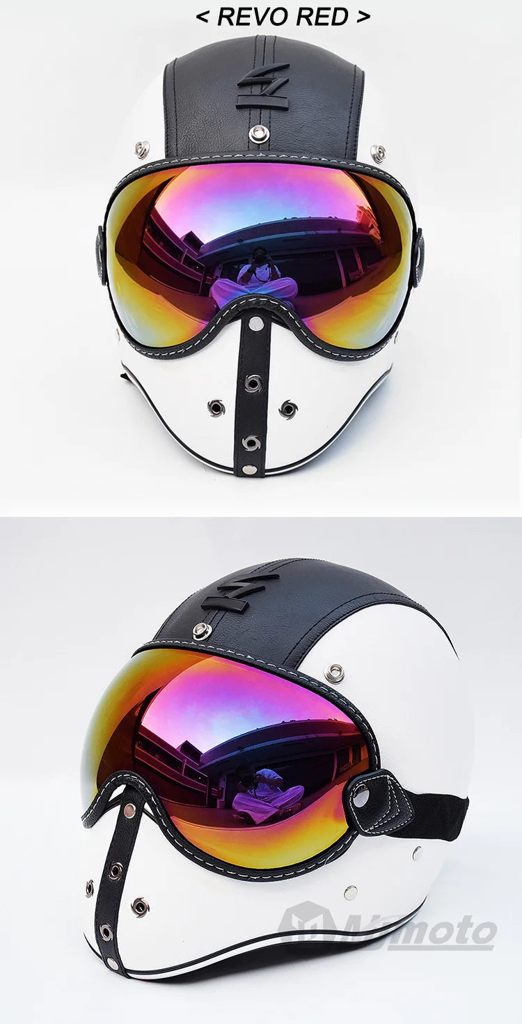 Motorcycle Helmet Glasses Sun Protection Women's Men Moto Glasses Helmet Goggles Anti-Fog Sun Visor Motocross Helmet Eyeglasses