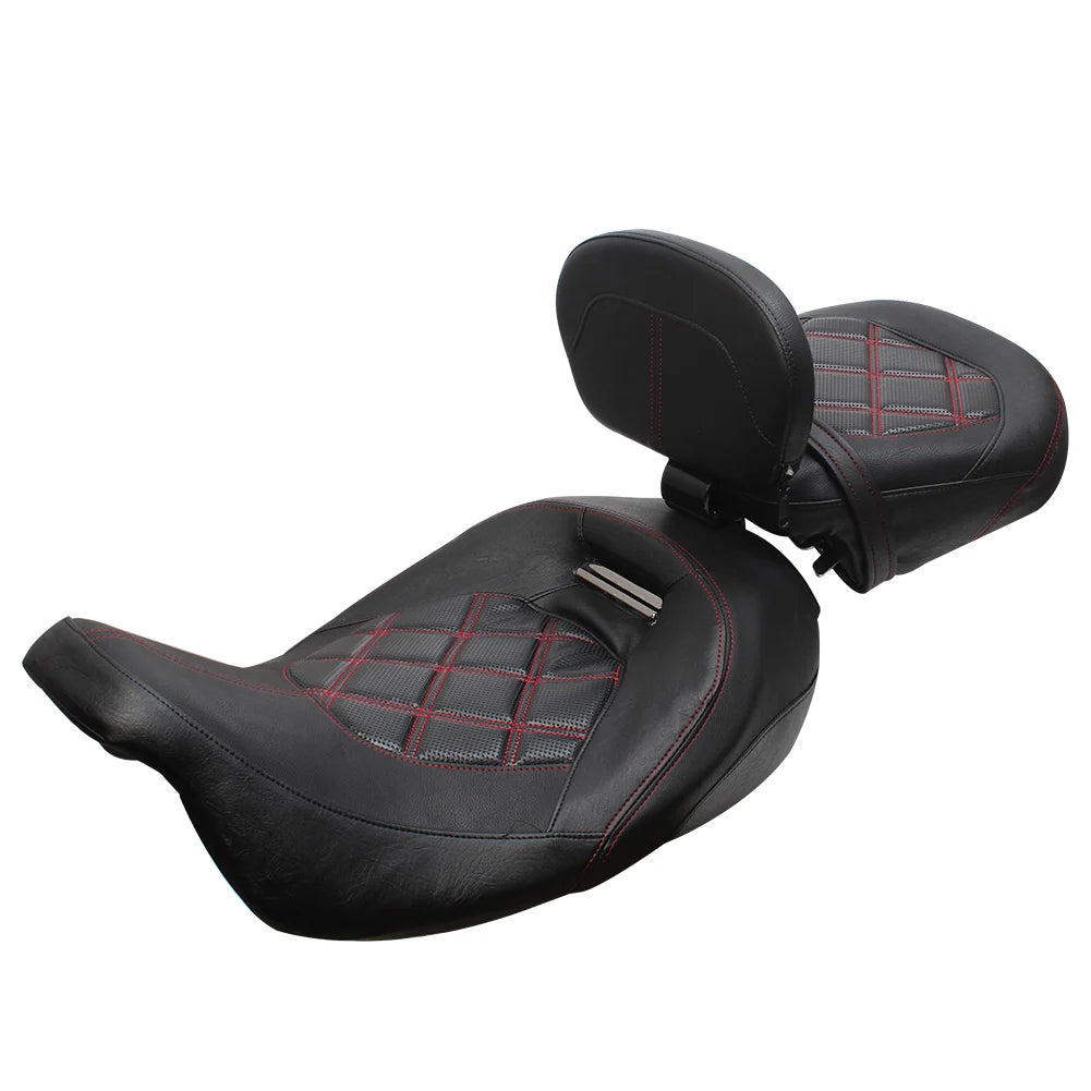 Two-Up Driver Passenger Seat + Front Rider Backrest For Harley Touring CVO Street Glide Road King Special Classic 2009-2023 2022