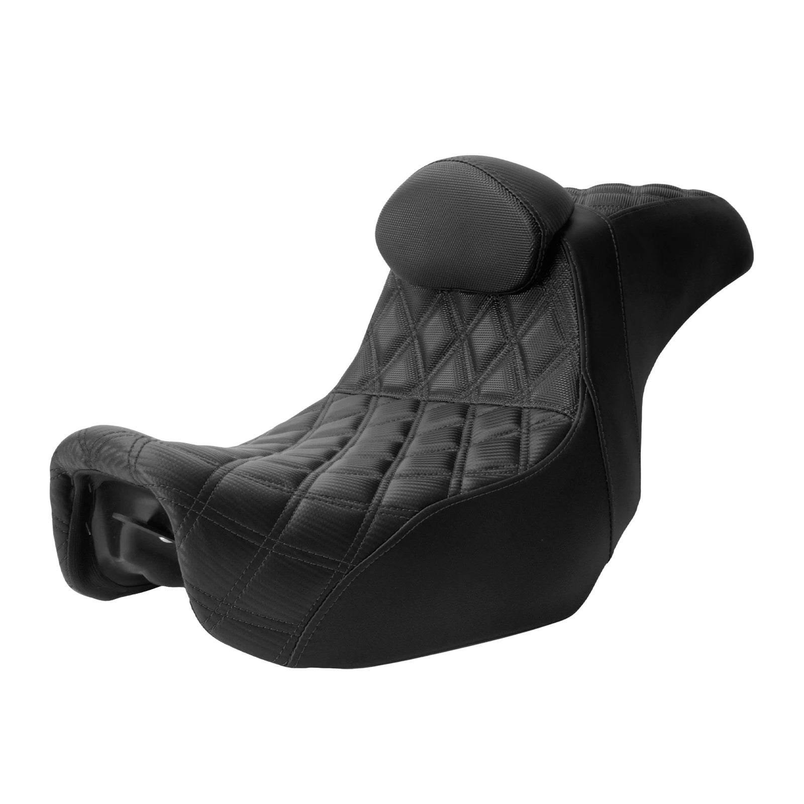 Motorcycle Two Up Seat With Backrest Driver Passenger Saddle Cushions Seat For Harley Dyna Low Rider Fat Bob Street Bob 06-2017