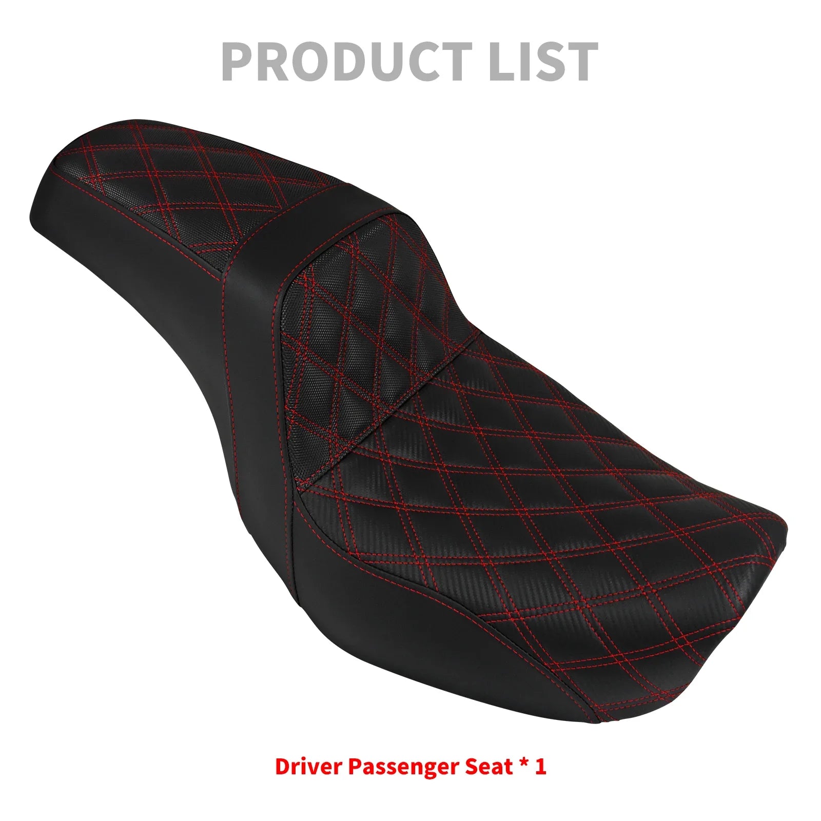 Two-Up Motorcycle Driver Passenger Seat Front Rear Cushions Leather Rider Seat For Harley Dyna 2006-2017 Street Bob Fat Bob FXDL