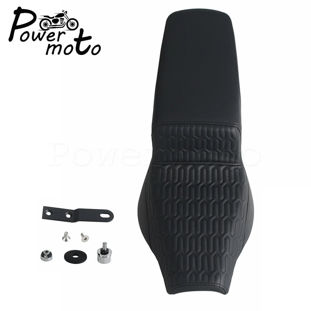 Leather Driver Passenger Seat Two up Seat Cushion Cover For Harley Softail Slim Street Bob Heritage Classic Deluxe 2018-2024
