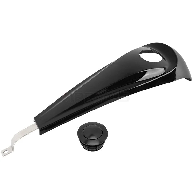 Motorcycle Oil Gas Cap Cover Smooth Dash Fuel Tank Console Trim Panel For Harley Touring Electra Glide Street FLHT FLHX 08-23