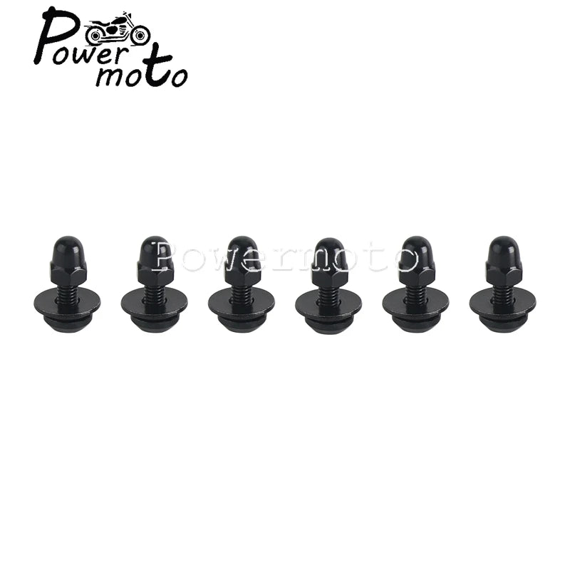 Memphis Shades Road Warrior Fairing Windscreen T25 Windshield Bolt Screw 6pcs For Harley Softail Low Rider S Dyna Fat Street Bob