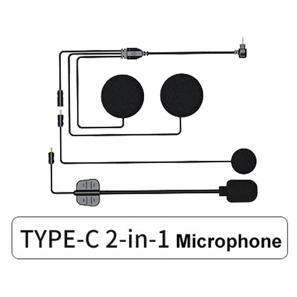 Motorcycle Helmet Bluetooth Headset Intercom Microphone Universal Accessories Full Helmet Half Helmet 3/4 Helmet Face-off Helmet