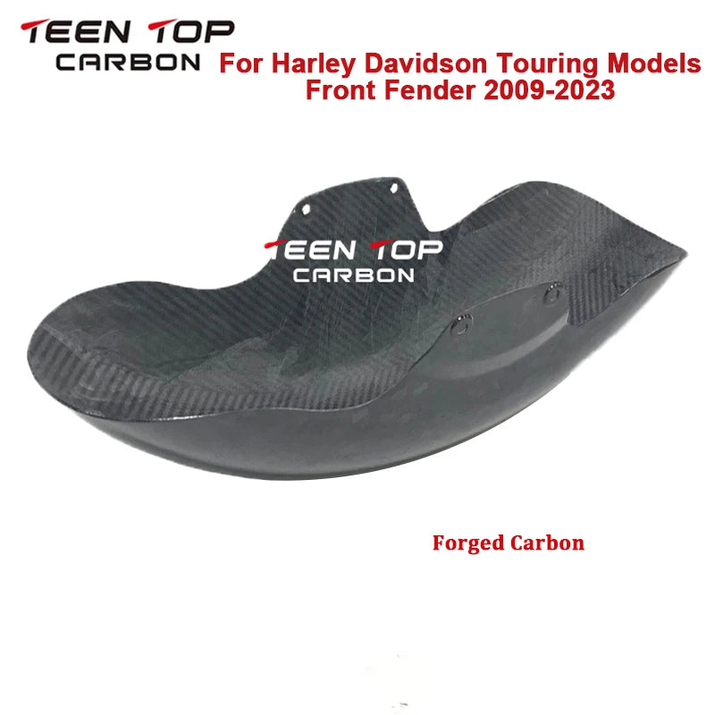 Real Carbon Fiber Front Mudguard For Harley Davidson Touring Models 2009-2023 Motorcycle Exhaust Carbon Front Fender For Harley
