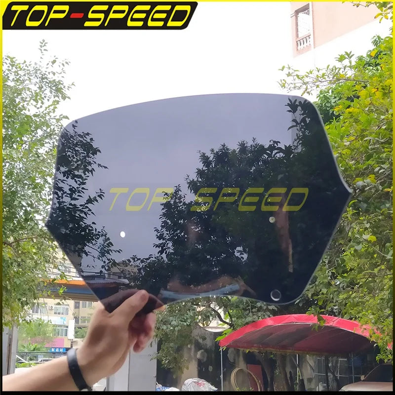Replacement Headlight Fairing Windscreen Motorcycle Club Style Fairing Windshield Deflector for Harley Dyna 9inch 12inch 15inch