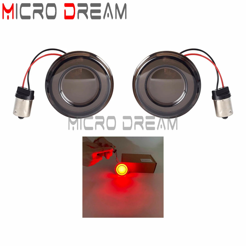 LED Turn Signal Amber Light Bullet Style 1156 1157 Brake Indicator For Harley Dyna Touring Street Glide Road King Sportster