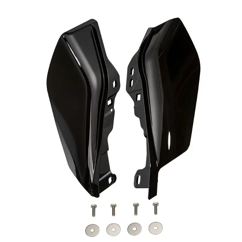 Fit Harley Road Glide 2017 2018 2019 Motorcycle Air Deflector Gloss Black Chrome Heat Shield Anti-scald ABS Plastic Left&Right