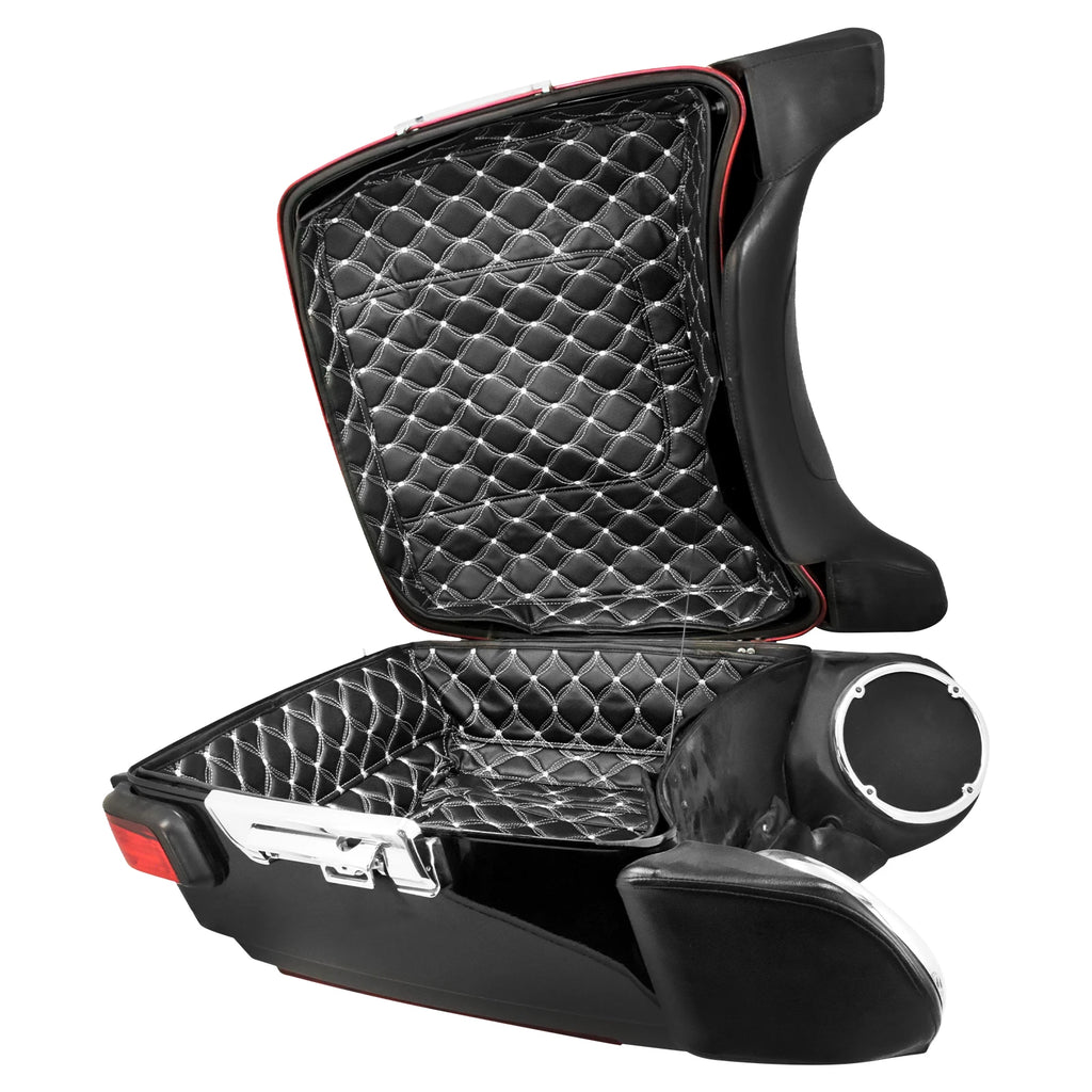 Motorcycle Tour Pak Trunk Carpet Inner Bag Liner Luggage Leather Bags Pad For Harley Touring Road Electra Glide FLHR FLHT 14-23