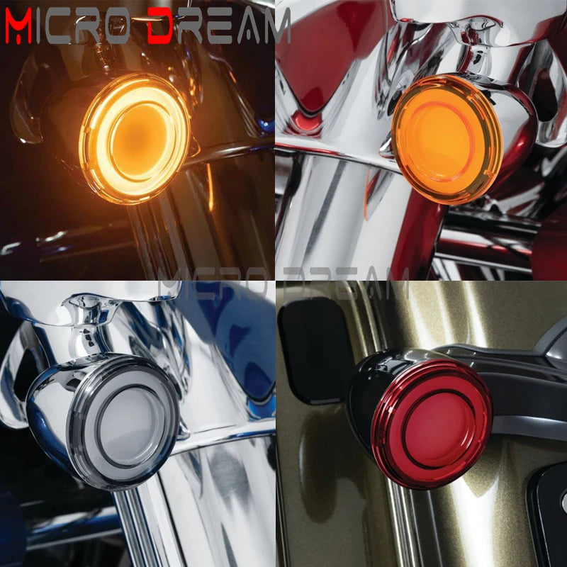 LED Turn Signal Amber Light Bullet Style 1156 1157 Brake Indicator For Harley Dyna Touring Street Glide Road King Sportster