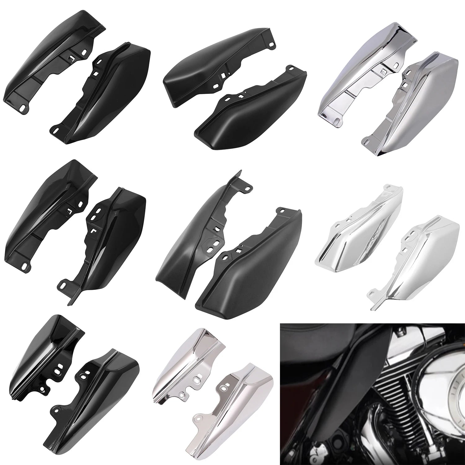 Motorcycle Mid-Frame Air Deflector Under Seat Engine For Harley