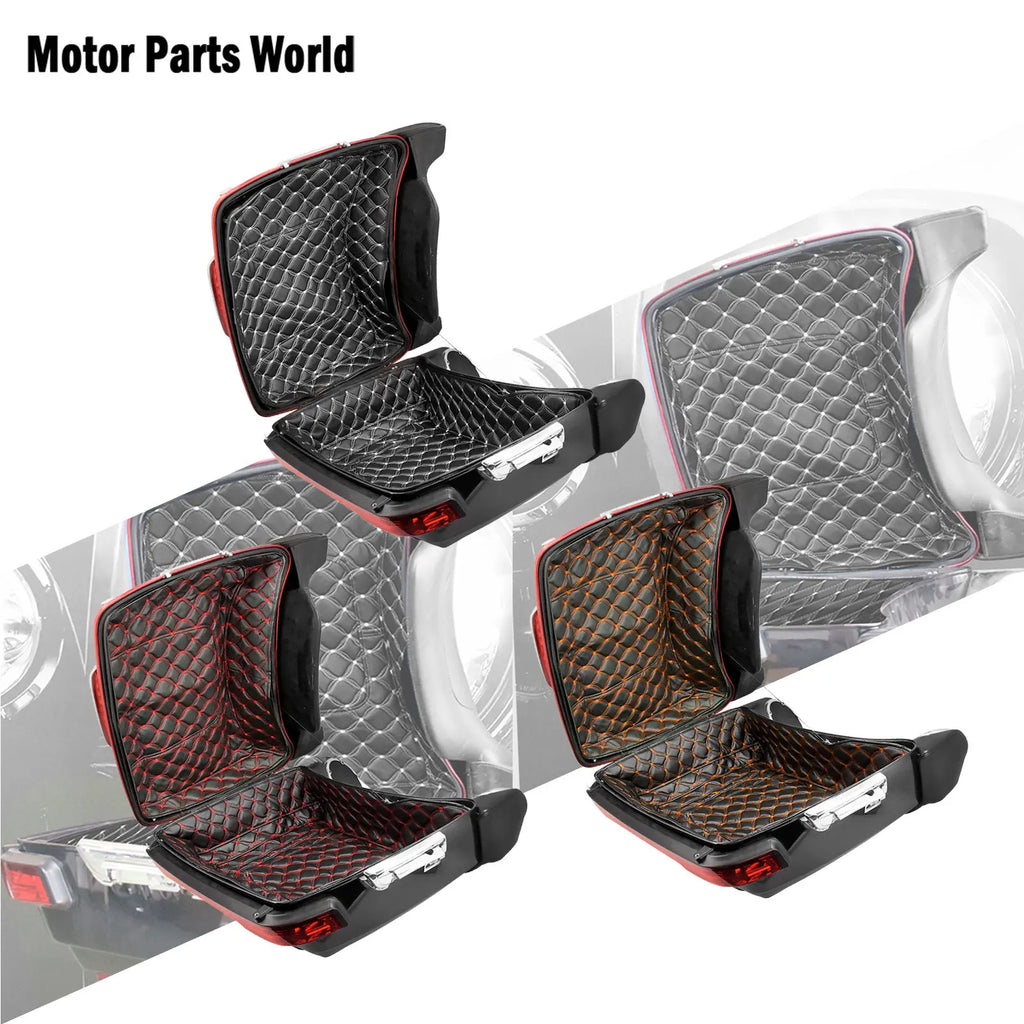 Motorcycle Tour Pak Trunk Carpet Inner Bag Liner Luggage Leather Bags Pad For Harley Touring Road Electra Glide FLHR FLHT 14-23