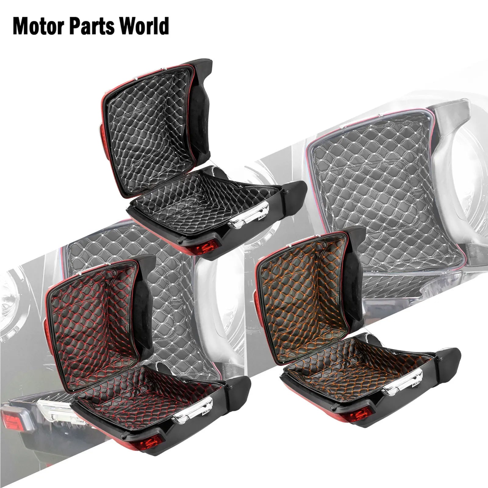 Motorcycle Tour Pak Trunk Carpet Inner Bag Liner Luggage Leather Bags Pad For Harley Touring Road Electra Glide FLHR FLHT 14-23