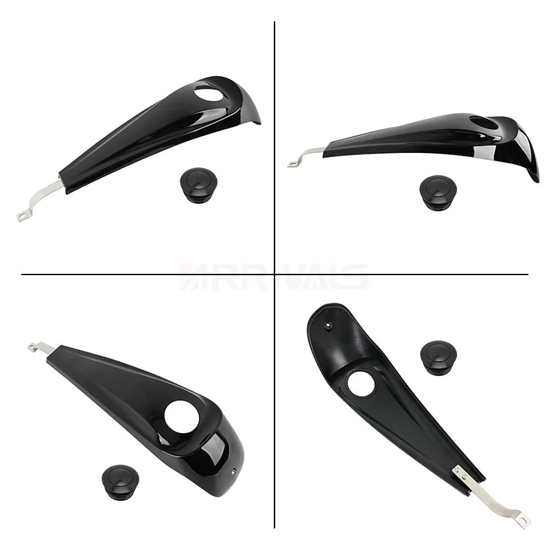 Motorcycle Oil Gas Cap Cover Smooth Dash Fuel Tank Console Trim Panel For Harley Touring Electra Glide Street FLHT FLHX 08-23