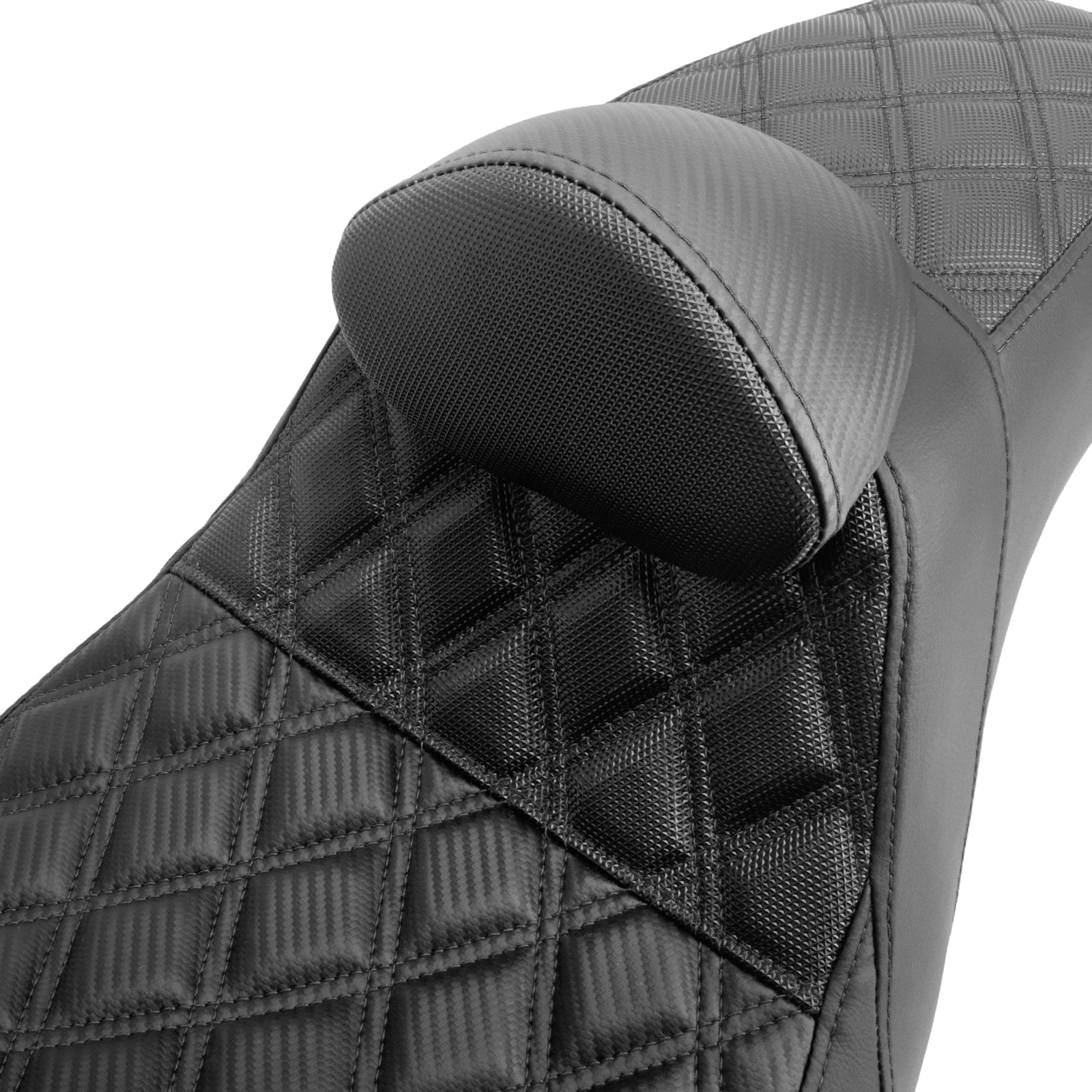 Motorcycle Two Up Seat With Backrest Driver Passenger Saddle Cushions Seat For Harley Dyna Low Rider Fat Bob Street Bob 06-2017