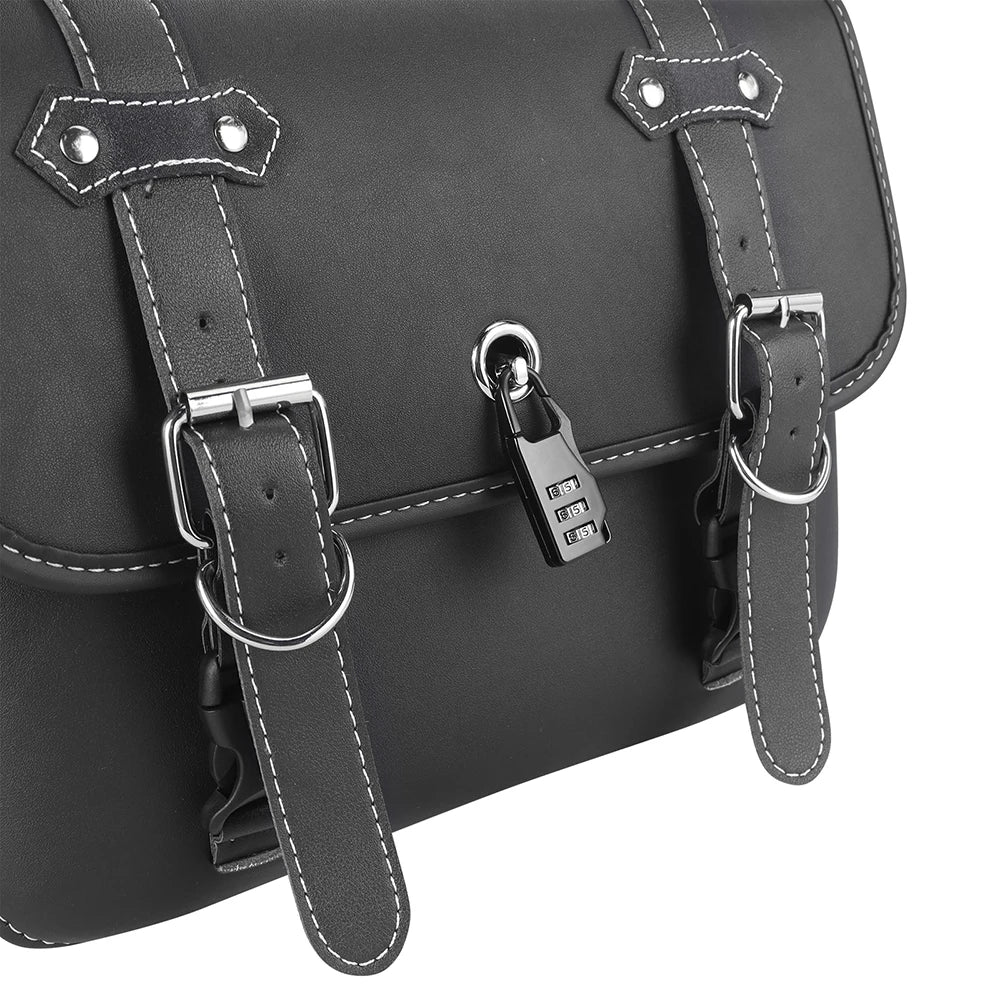 1 Pair Motorcycle Saddlebags PU Leather Luggage Pouch Side Tool Bag Saddle Bags For Harley Sportster XL 883 XL 1200